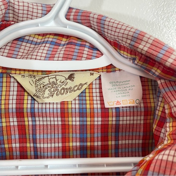 Vintage Bronco Western Shirt Mens Medium Madras Plaid Pearl Snap Cowboy Rodeo - Picture 3 of 11
